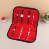 Multifunction Portable Watch Strap Organizer Leather And Flannel Watch Travel Case Pouch Black Red T1301 Wholesale