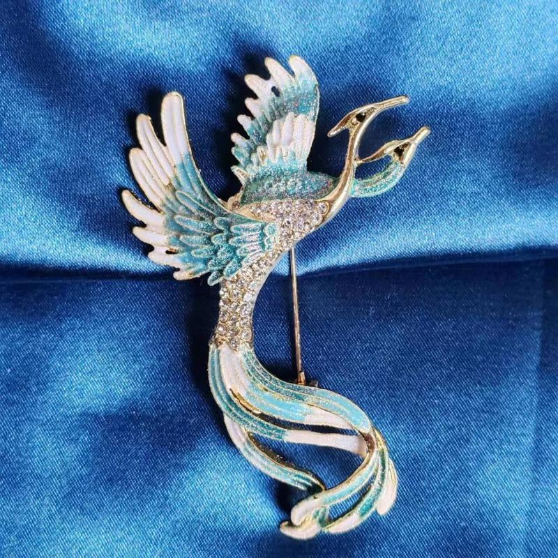 Brooch High-End Niche Silk Scarf Buckle Alloy Diamond Coat Pearl Corsage Pin Accessories