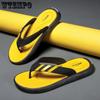 Летние мужские шлепанцы, уличные легкие шлепанцы на толстой подошве и мягкой подошве, домашние нескользящие тапочки, пляжная обувь