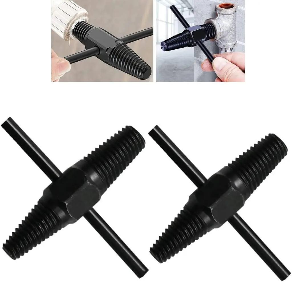 Double Head Tap Faucet Valve Screw Extractor Set Dual-use Water Pipe Screw Removal Tool Broken Bolt Remover Plumbing Tools Set