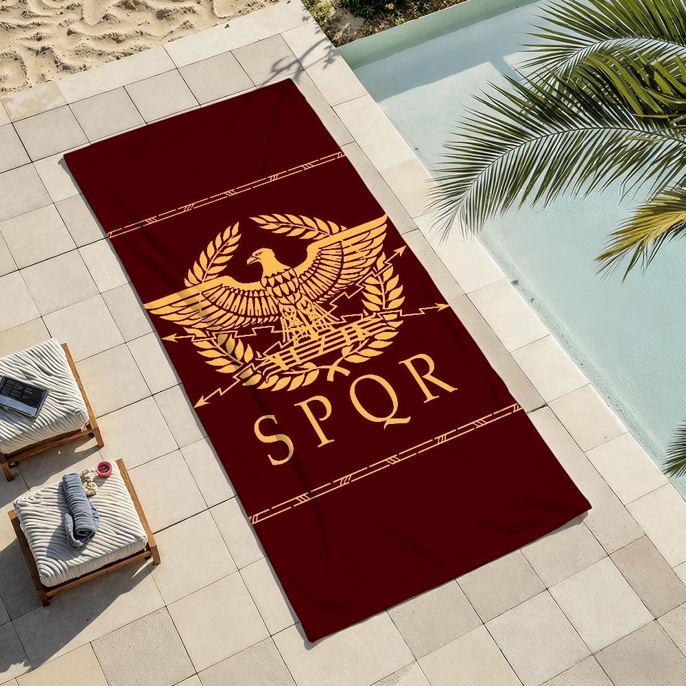 Модный принт SPQR Полотенце Сушильное Полотенце для Ванны Применимо для Легкого Плавания Кемпинга Йоги Пляжа На Открытом Воздухе