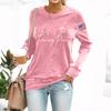(THIS IS THE TURNING POINT) Women's Fashionable Casual Long-sleeved Printed Round Neck Sweatshirt Top