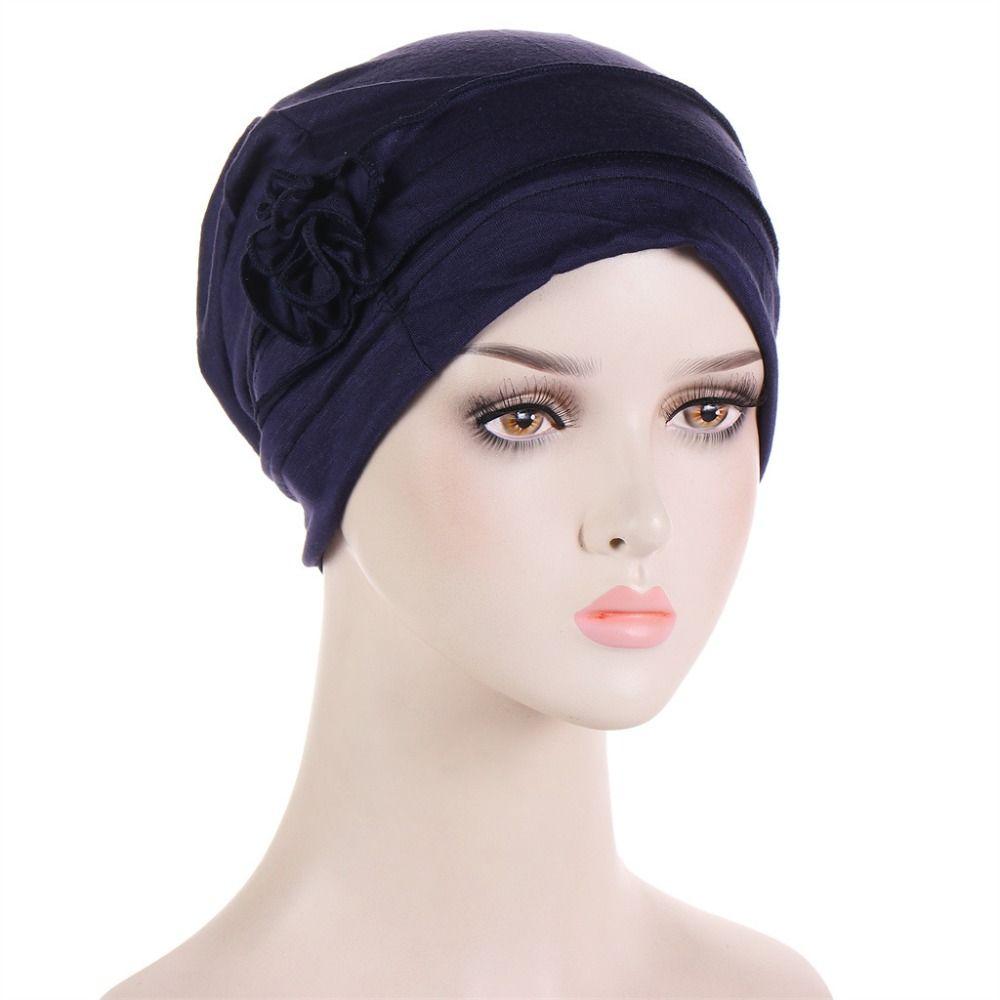 Muslim Scarf Cap Softness Cancer Chemo Beanies Cap Turban Hats Women Hijab Headwrap Headwear