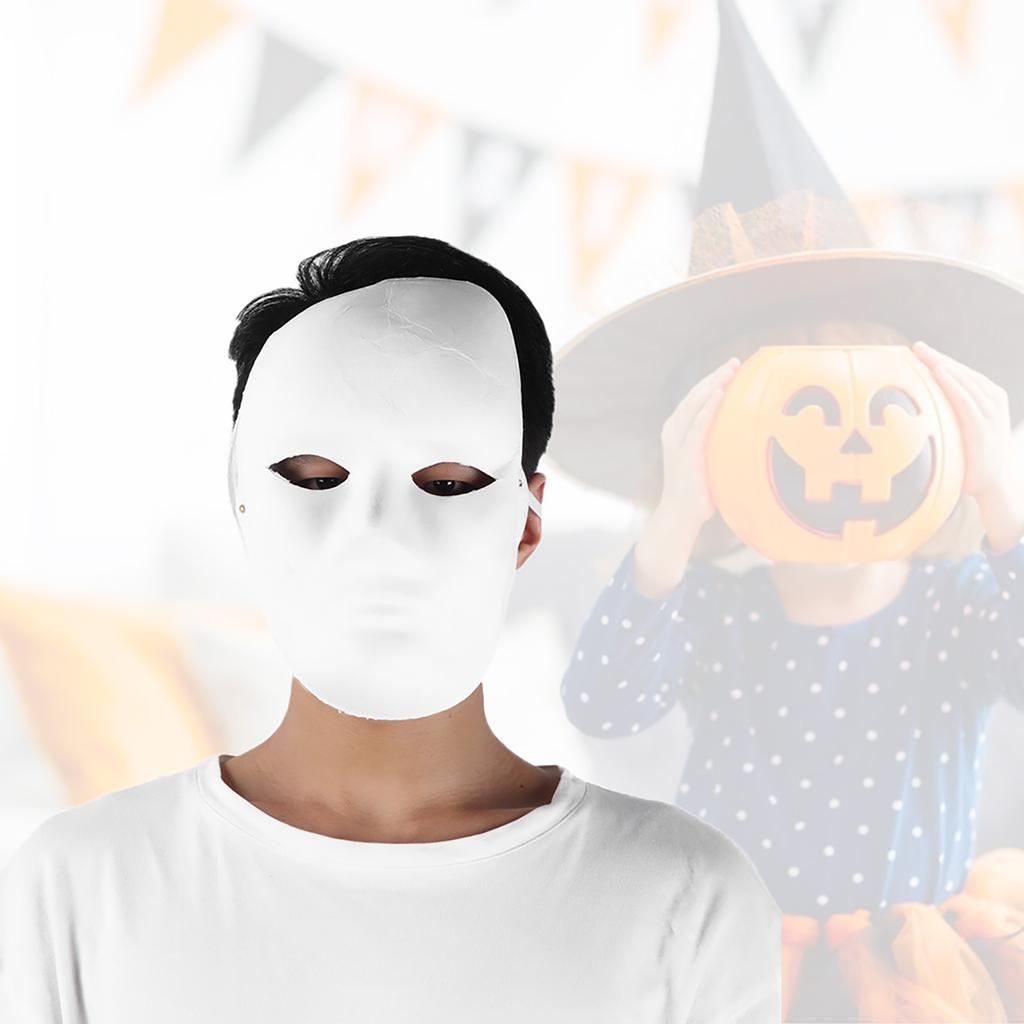  Белая маска для взрослых, пустая маска для рисования, костюм на Хэллоуин, аксессуар для вечеринки