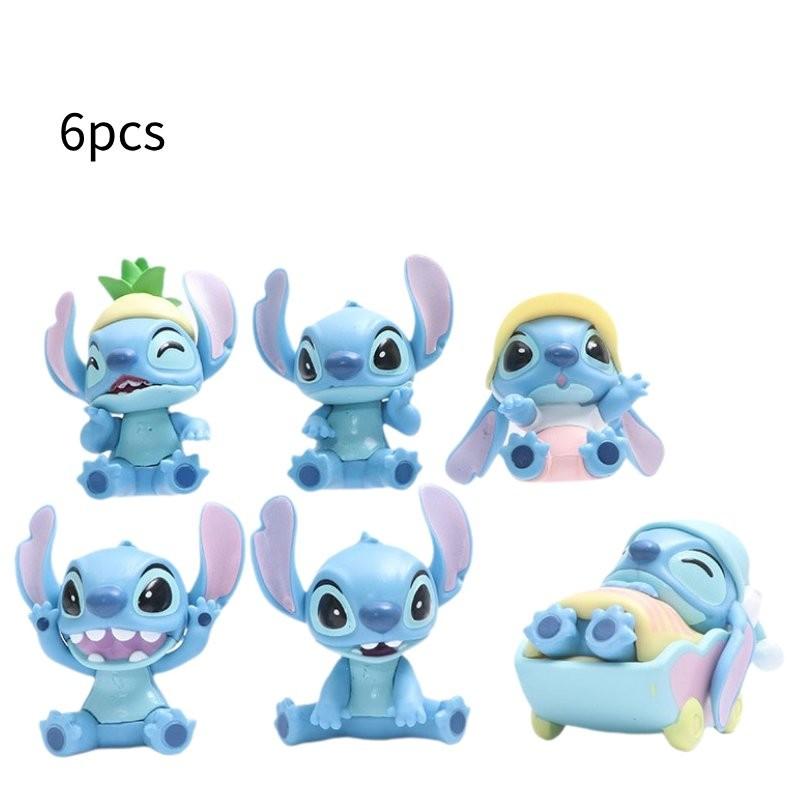 Charming Pvc Stitch Action Figures In Six Different Styles Perfect For Collectors