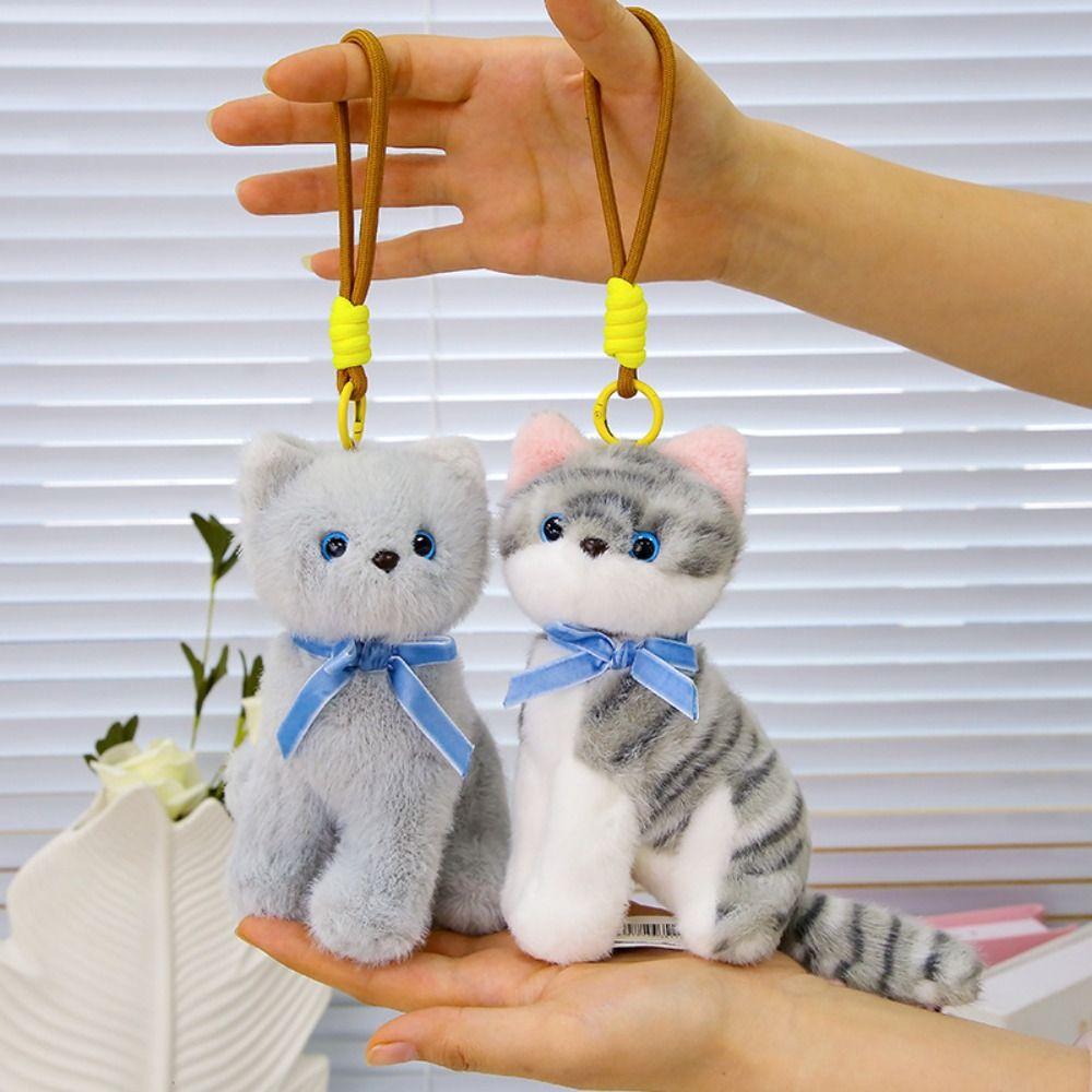 ПП Хлопок Кот Плюшевая Сумка Подвеска Пушистый Имитированный Кот Плюшевая Кукла Подарок на День Рождения Рождество