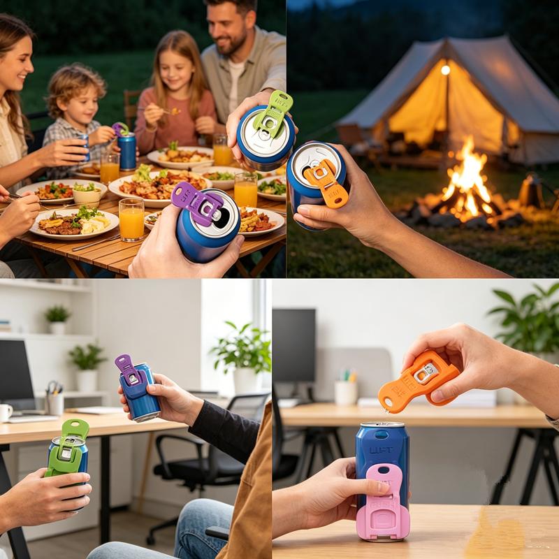 6 PCS Portable outdoor beer beverage can opener plastic simple small bottle opener seal dustproof soda can opener 4