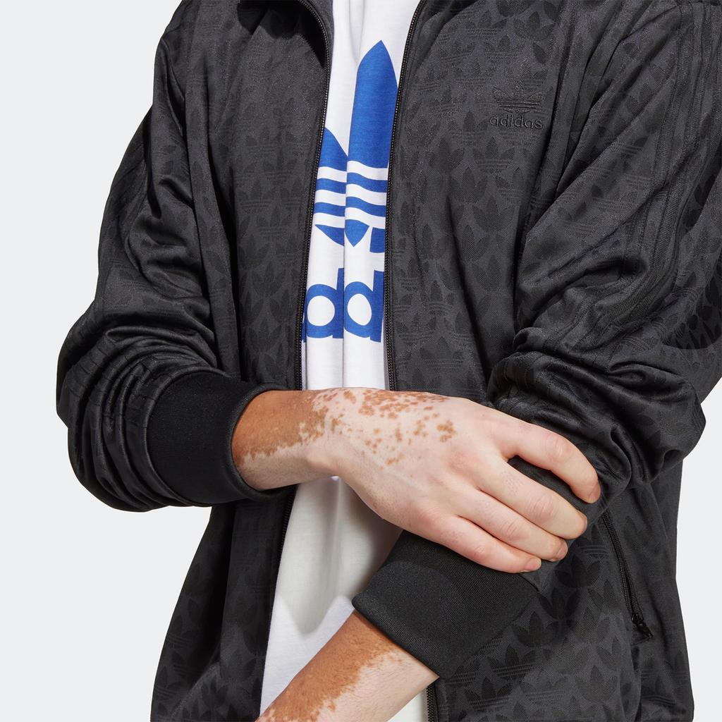Adidas Мужская куртка Originals с логотипом и воротником-стойкой, черная HZ4155