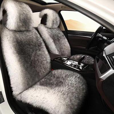 Универсальная зимняя плюшевая подушка на сиденье автомобиля из искусственной овчины со спинкой