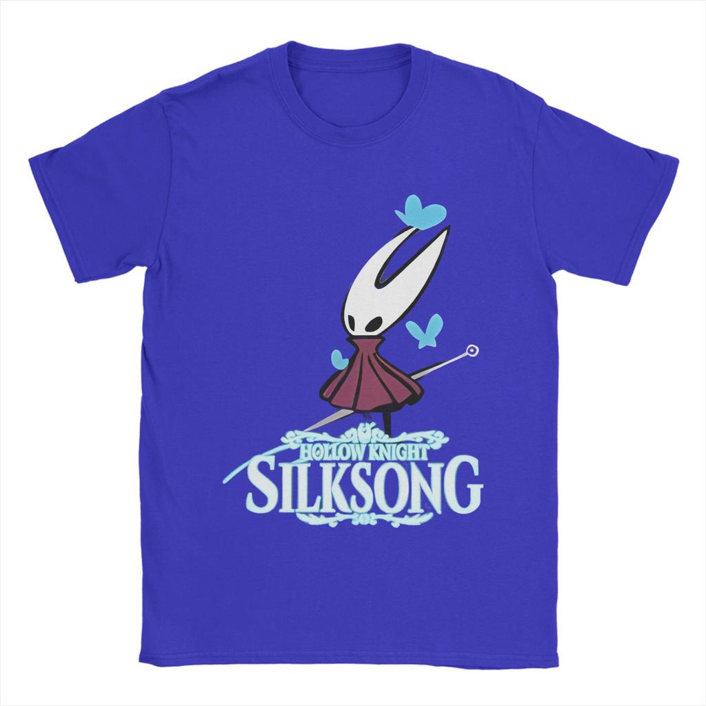Футболки Hollow Knight Silksong Мужские 100% Хлопок Модная Одежда Хорнет Игровая С Круглым Вырезом С Коротким Рукавом
