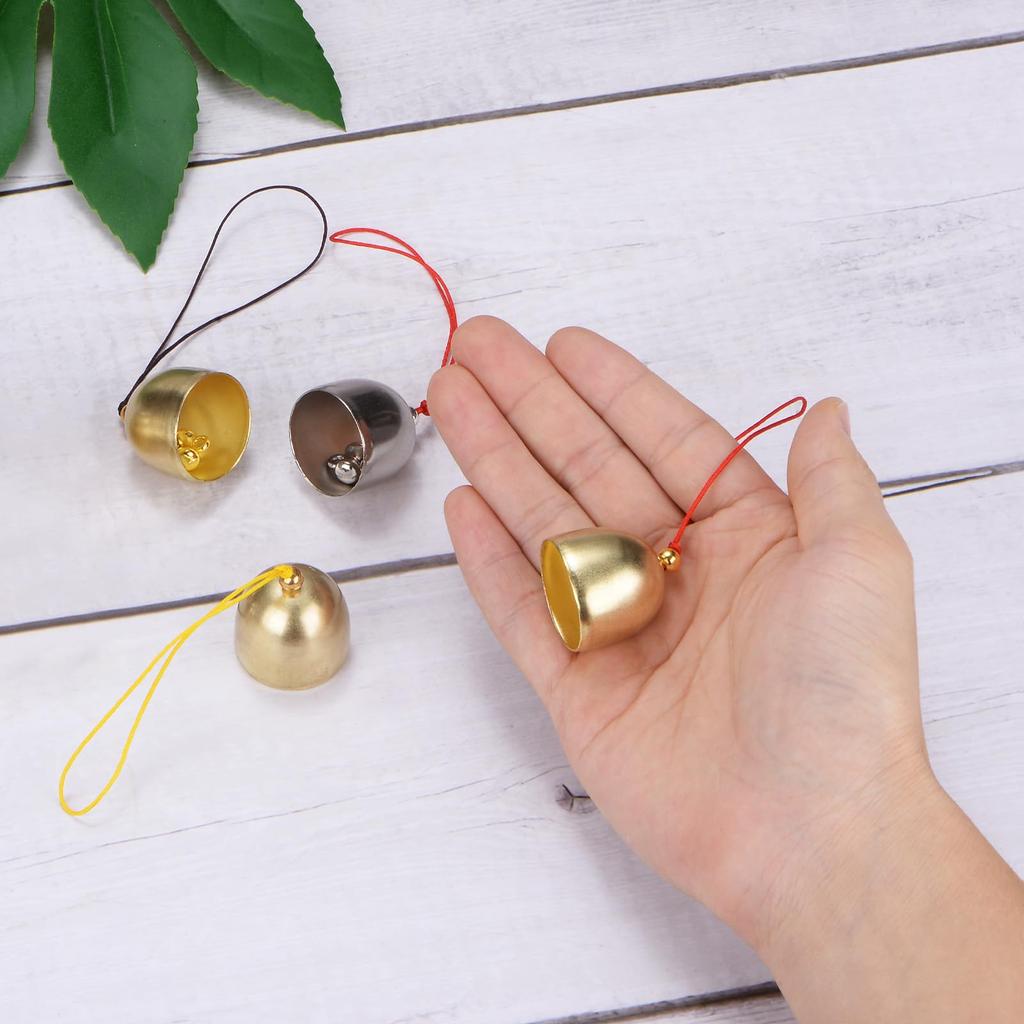 METERXITY 12-Piece Set Hanging Bells, Small Decorative Bells, Vintage Jingle Bells, Hanging Bell Pendants for Christmas, Home, Window, Door, and