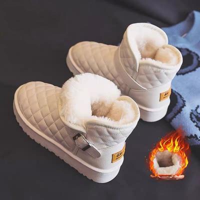 Зимние женские зимние сапоги с плюшевой подкладкой, увеличивающие рост, хлопковые сапоги для снега, короткие сапоги, теплые хлопковые сапоги