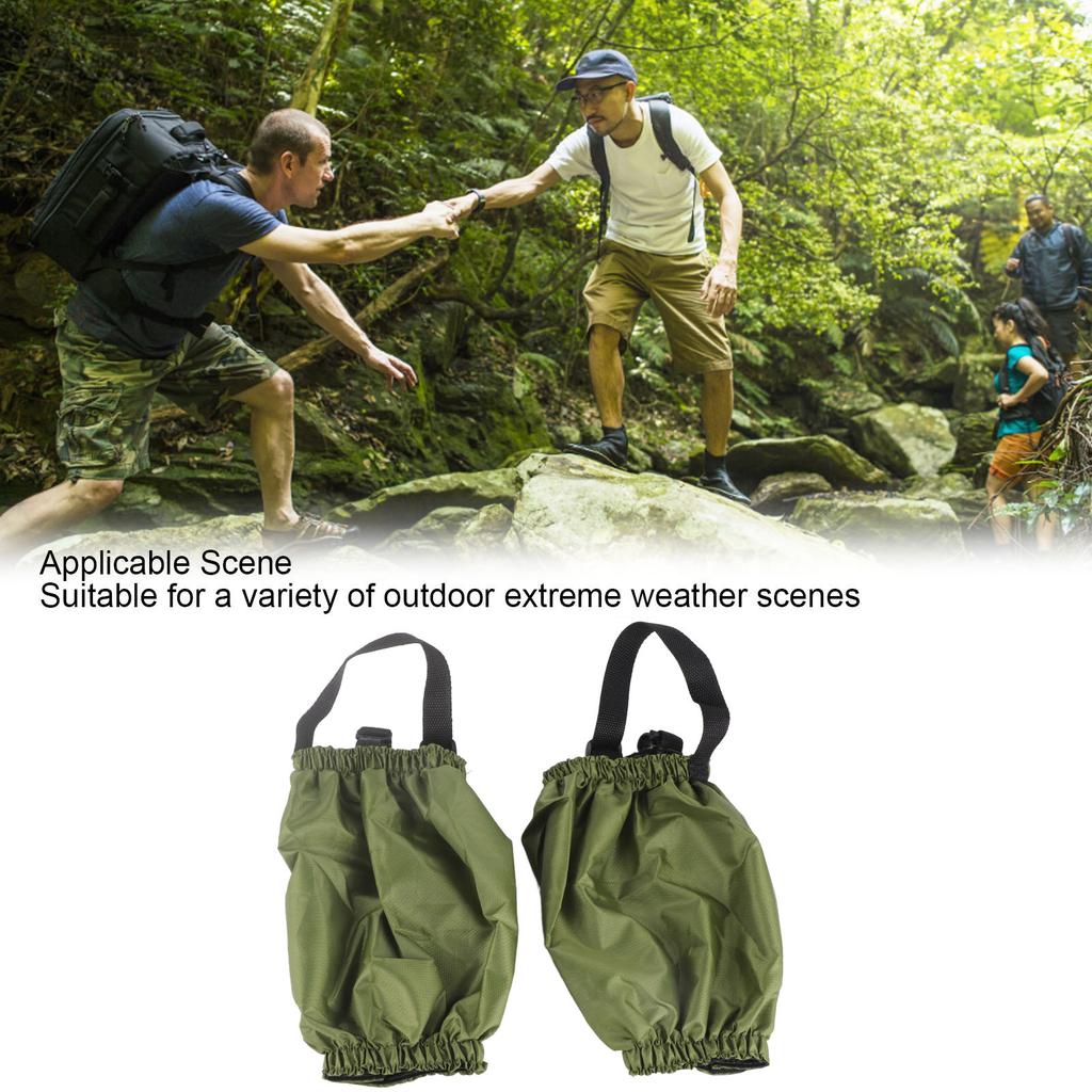 1 Pair Hiking Leg Gaiters Polyester Waterproof Legging Gaiters for Camping Mountain Climbing Fishing