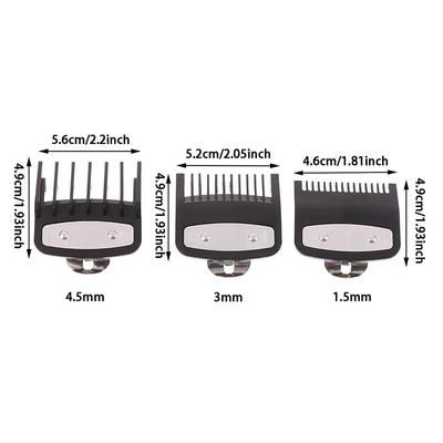 1/3/5 шт. Ограничительная насадка для легкой стрижки Направляющие гребни Триммер Инструменты для укладки Размер 1,5 мм 3 мм 4,5 мм Защитные насадки для машинки для стрижки волос Замена