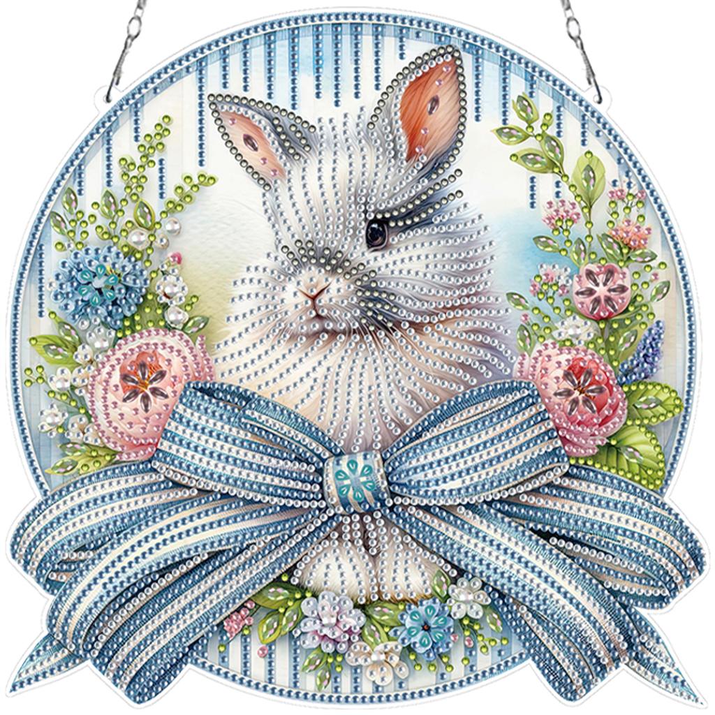 Holiday DIY 2D Flat Acrylic Special Shaped Hanging Diamond Art Kits Double Sided Rhinestone Diamond Art Window Pendants