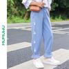 Джинсовые брюки до щиколотки из тенсела для девочек Mumuwu