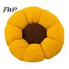 Kids Play Area Mat Corduroy Flower Cushion, Cute Shape Floor Decorative Cozy Tatami Cushion Throw Pillow for Bed Sofa Couch Room Decor Round Floral