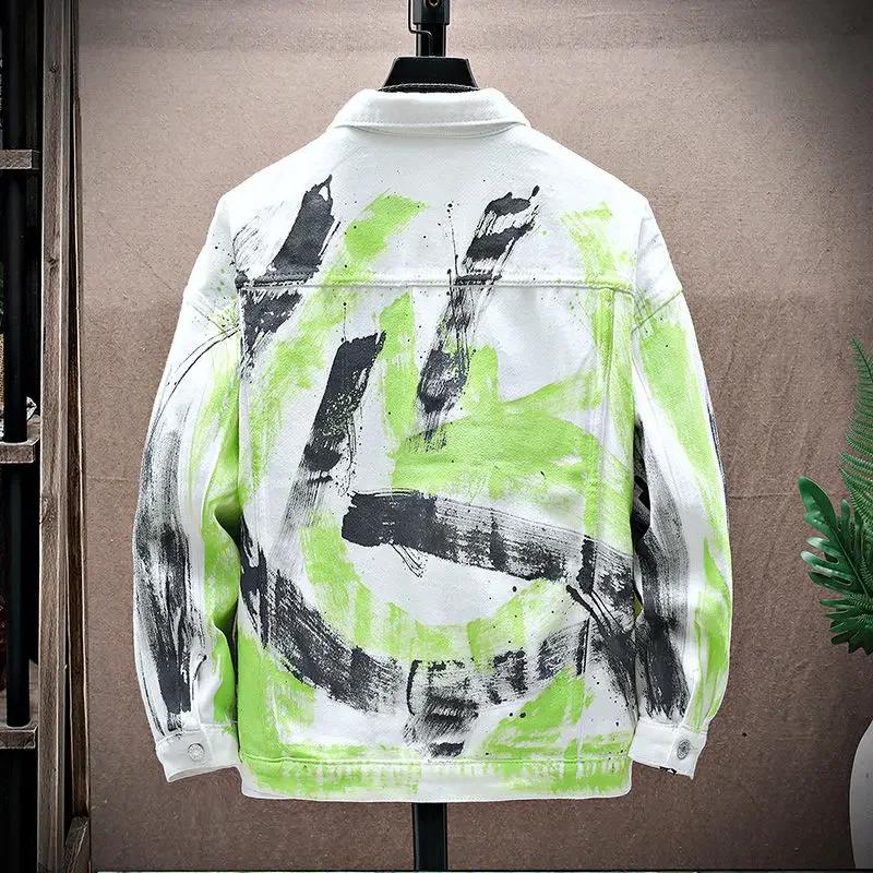 Хип-хоп черные мужские джинсовые куртки мужская джинсовая куртка белая осень верхняя одежда мужская одежда