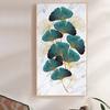 Зеленый золотой растительный лист абстрактный постер скандинавский холст с принтом настенная живопись современная картина украшение для входа в гостиную