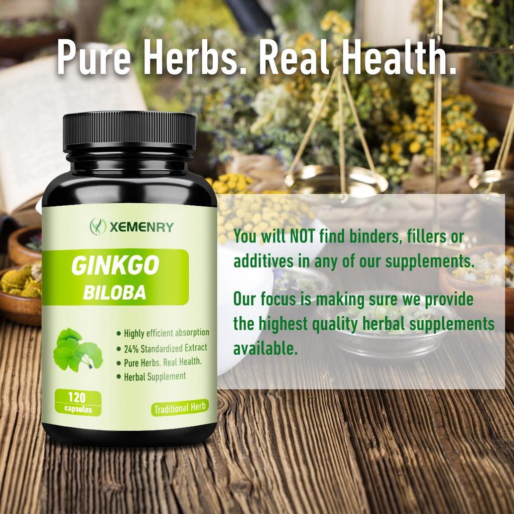 Ginkgo Biloba - Brain Health, Mind & Memory Circulation, Metabolism Booster