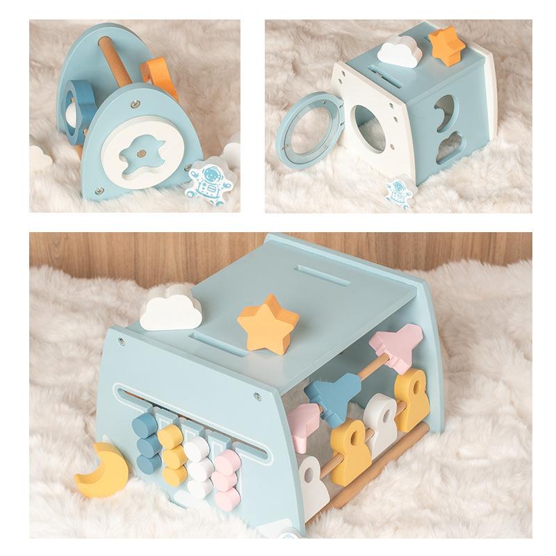 Деревянный игровой домик игрушка Игрушка космонавт для малышей Раннее образование Космическая ракета Пазл Дети