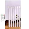 6 or 12 Pieces Room Decorative LED Candle Light Remote Control,Religious Fake Birthday LED Taper Candles Battery Operated