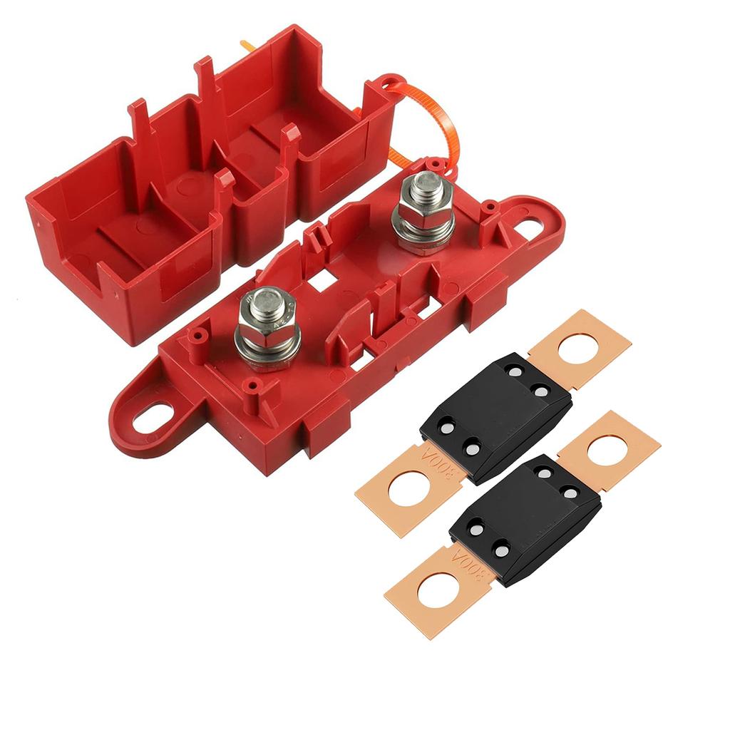 Red MEGA Fuse Block ANL Bolt-on Blade Fuse Holder Flat Type Fuse For Car Boat 80A 100A 125A 150A 175A 200A 250A 300A Fuses4