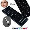 60pcs Nose Ring Set Women Girl Crystal Stainless Steel Nose Piercing Nose Stud Lot Body Jewelry