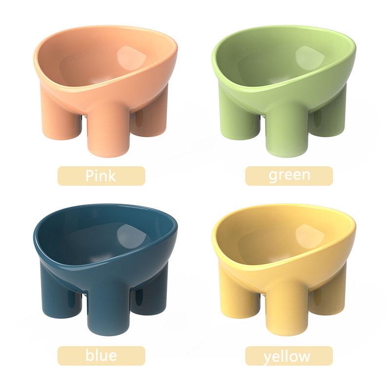 Ergonomic Pet Bowl with High Foot Design for Small Dogs and Cats
