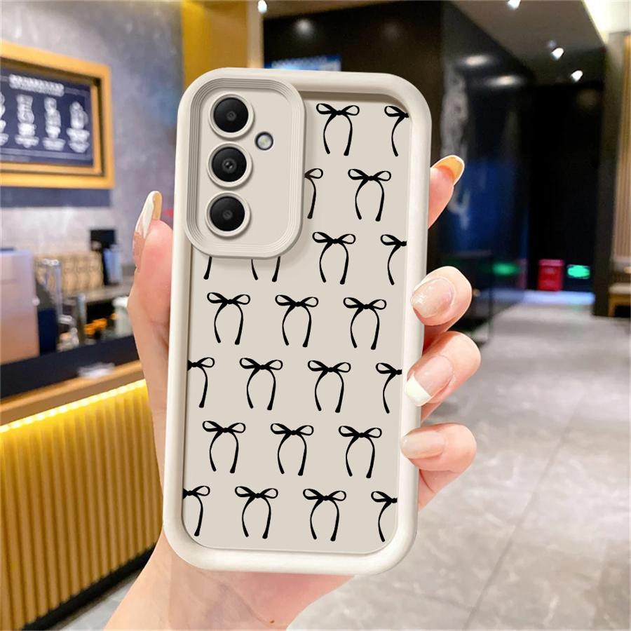 Мультяшный Чехол-Бампер с Бантом для Samsung Galaxy A16 A56 A12 A13 A34 A51 A73 A15 A53 A54 A23 A35 A36 A71 A72 A26 A32
