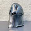 Medieval Barbuta Visored Warrior   Knight Armory   Steel Armour Helmet  Cosplay Costume Halloween Props