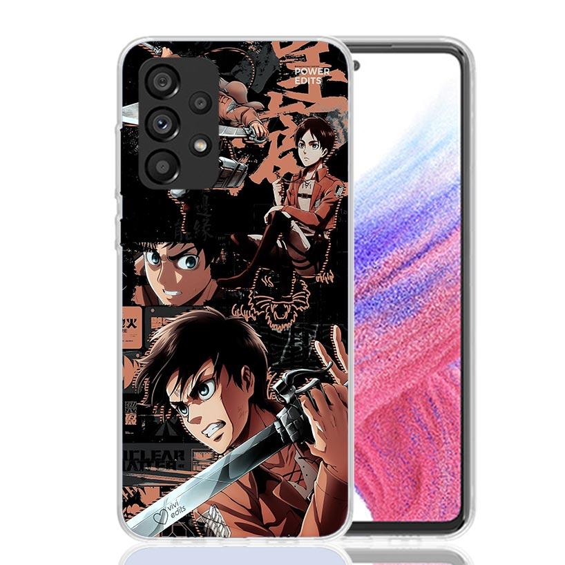Чехол для телефона Attack Manga Case для Samsung Galaxy A17 A16 A15 A14 A13 A56 A55 A54 A53 A36 A35 A34 A33 A26 A25 A24 A23 A05S Galaxy