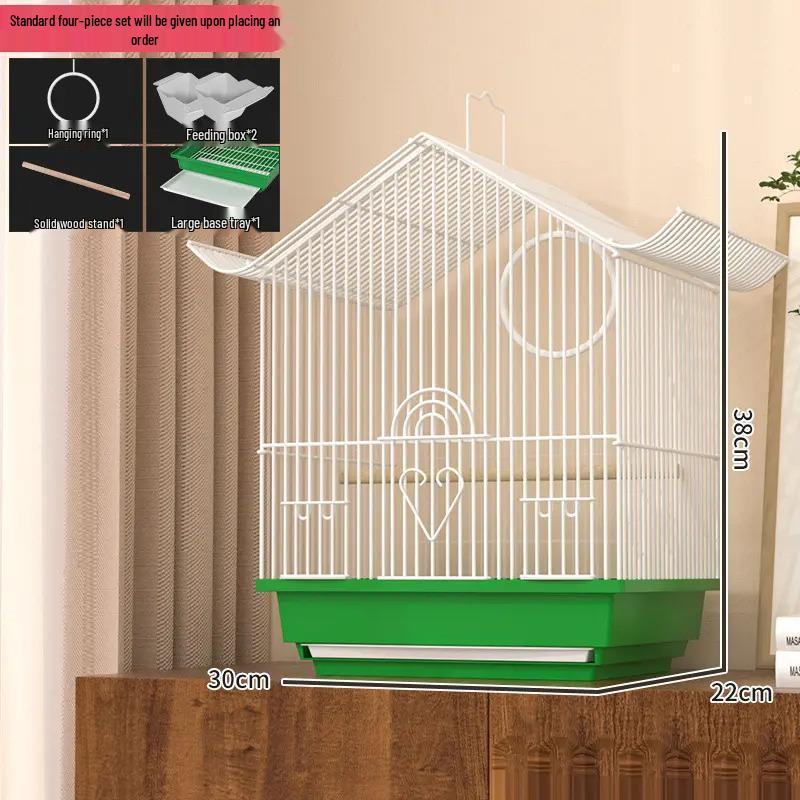 Компактная декоративная металлическая клетка для птиц для пиона, жемчужной амадины или волнистого попугайчика
