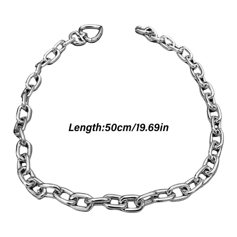 Fashionable Exaggerated Adjustable Length Chain Necklace with Heart Charm Pendant for Trendy Women Ladies Daily Use