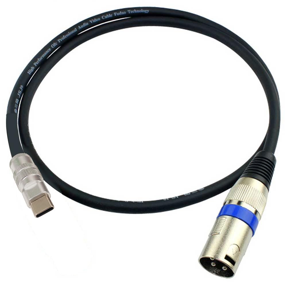 PCATEC USB-C 3-контактный XLR Кабель 2 м Type-C на XLR Записывающий Кабель Низкий Уровень Шума Сбалансированный Микрофон AV Усилитель Динамик Прочный Гибкий Папа-Папа