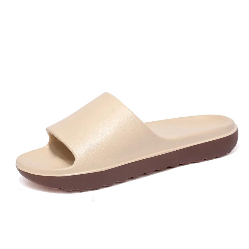 Уличные мужские тапочки Нескользящие пляжные сандалии Толстая обувь Повседневная обувь Платформа Домашняя обувь Для душа в помещении Ванная комната Тапочки Hombre