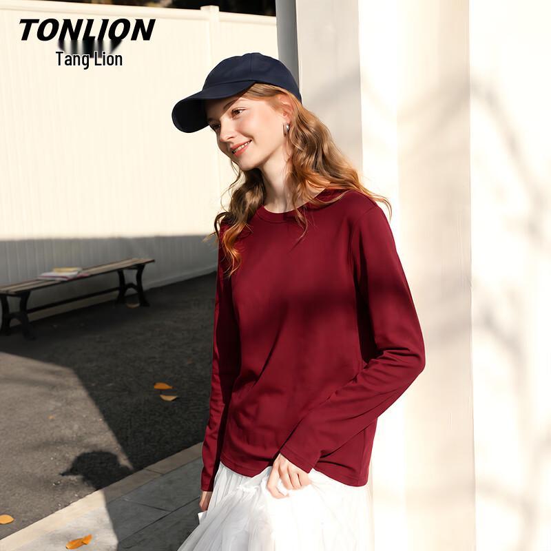 Женская толстовка TonLion с круглым вырезом и длинным рукавом из чистого хлопка