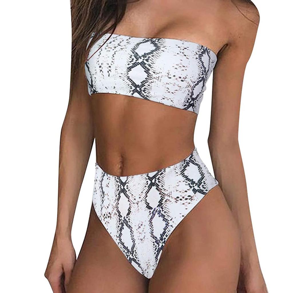 Women's Printing Padded Push Up 2 Piece Bikini Hollow Out Swimsuits Beachweart