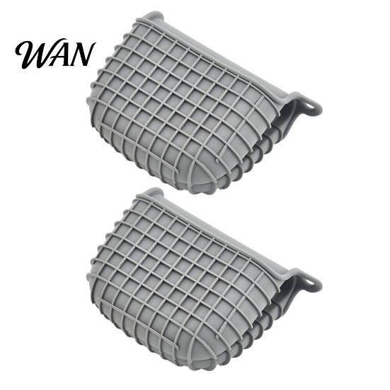Baking Gloves 2Pcs Silicone Oven Mitts Heat Resistant Thick Grid Pattern Non-Slip for Microwave Kitchen Accessory Temperature Clip