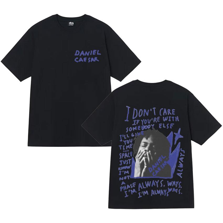 Daniel Caesar Never Enough Always Графическая футболка Мужская Женская Одежда Хип-Хоп Мода Повседневная Футболки с коротким рукавом Хлопковая Футболка