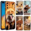 Прекрасный Животное Лиса Черный Силиконовый Чехол для Телефона Для Huawei P10 P20 P30 P40 Lite P50 P60 Art P50E P Smart Z 2018 2020 2021 Pro 2019