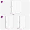 Walk In Shower Screen Black 70 x 6.5 x 190 cm
