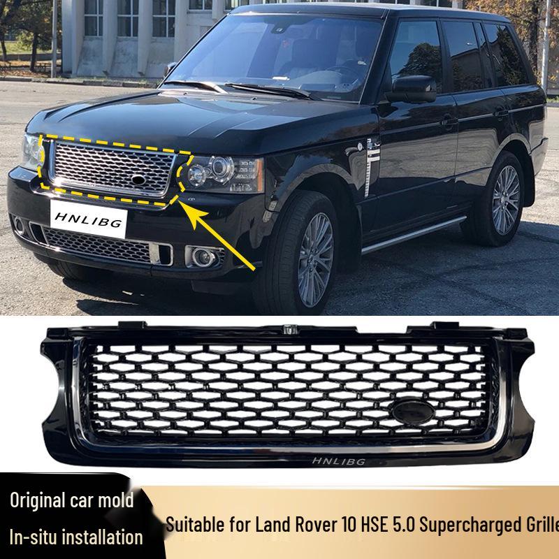 Черная окантовка Серебристая сетчатая решетка для 2010 Range Rover Autobiography L322 5.0 Supercharged