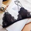 Кружевной бюстгальтер французского стиля на тонких бретелях, без косточек, ультратонкий, дышащий, с открытой спиной, с застежкой спереди, чашка-треугольник