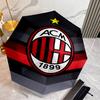 A-AC Milan Umbrella with Automatic Open/Close & Self-8-Rib Heavy-Duty Umbrella, Compact Travel Umbrella Suitable for Outdoor
