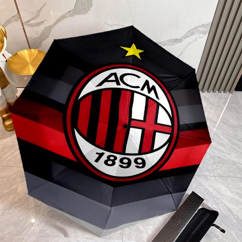 A-AC Milan Umbrella with Automatic Open/Close & Self-8-Rib Heavy-Duty Umbrella, Compact Travel Umbrella Suitable for Outdoor