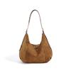 Autumn and winter shoulder bag large-capacity commuter bag high-end light luxury half-moon saddle bag