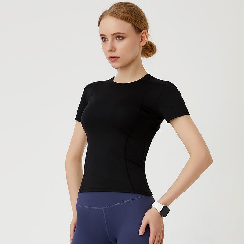 Yoga Shirts Women Quick Dry Seamless Running Tops Tight Workout Gym Short Sleeve Fitness Sports