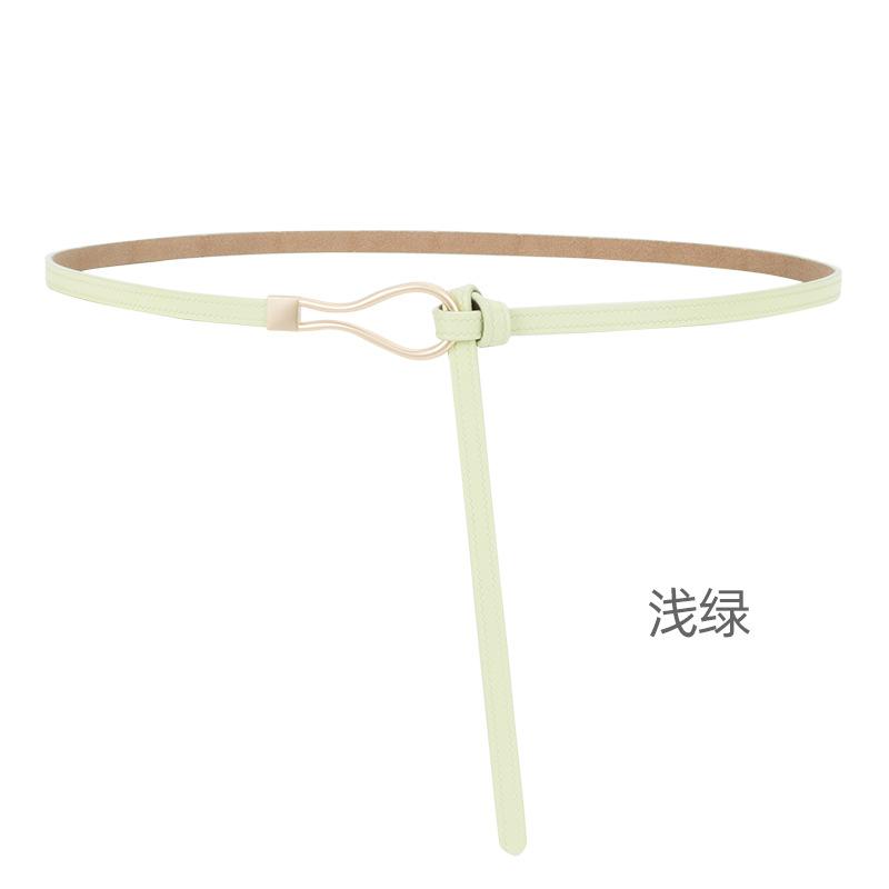 Четыре сезона в наличии новый женский кожаный тонкий ремень без отверстий дизайн декоративный пояс для платья с уплотнителем на талии универсальный двухслойный кожаный ремень