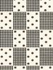 Women'S Suit Set, Batwing Sleeve, Loose Fit, Vintage Polka Dot And Houndstooth Patchwork Print, Elegant Two Piece Outfit for Casual Chic Street Style